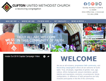 Tablet Screenshot of cliftonumc.com